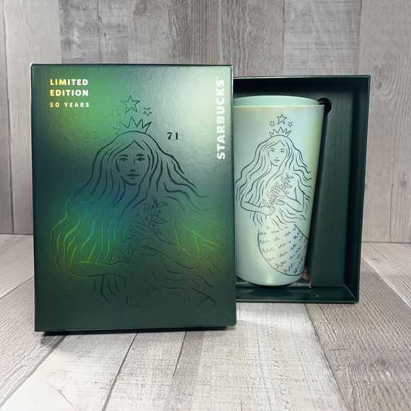 Starbucks Limited Edition 12oz Double Wall Ceramic Mug 50th Anniversary Siren - Picture 2 of 8